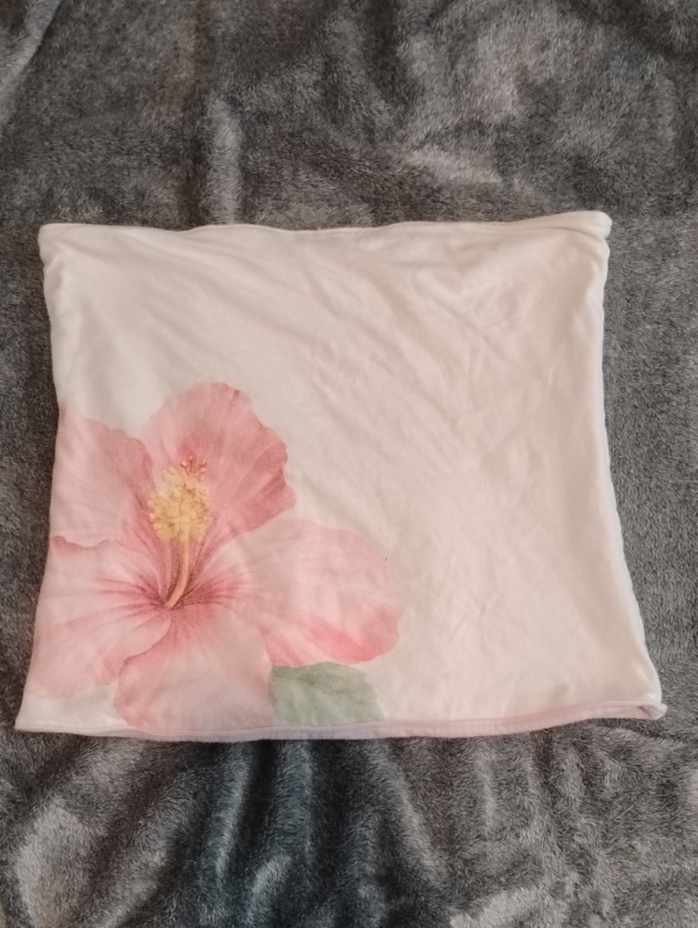 Hollister White Tube Top with Pink Floral Print